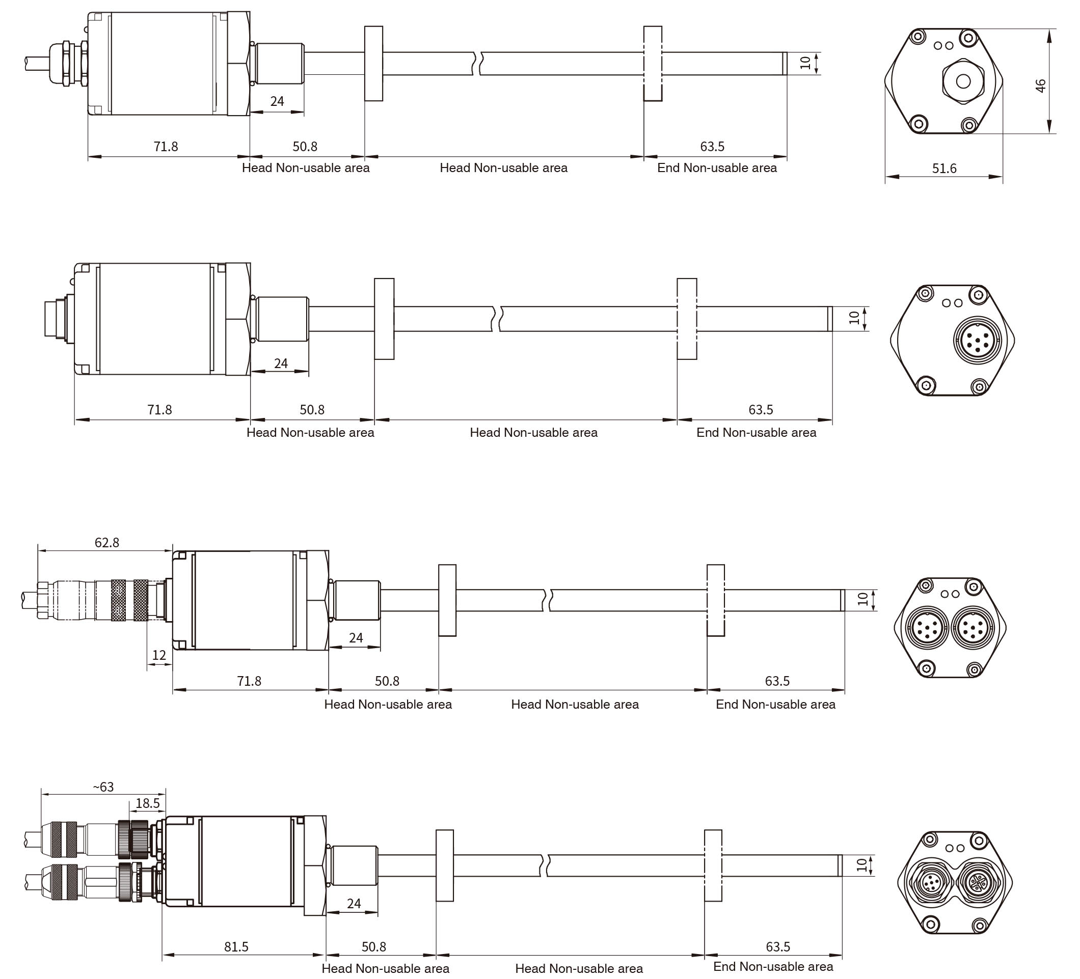 ORR-RH Series Magnetostrictive Position Sensor-CANBus Output-Dimension